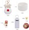 Christmas Stanley Cup Accessories Set- Christmas Silicone Straw Cover, Silicone Stanley Cup Boot, Lipstick Holder, Christmas Charms for Stanley Cup 40oz & 30oz Tumbler. (Christmas White Elk)